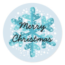 Floco de neve Frio Feliz Vinheta de Natal Estilo 1