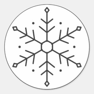 Adesivo Floco de Neve Geométrico em Linhas dentro de um Cí