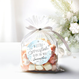 Adesivo floco de neve no caminho Chá de fraldas