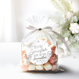 Adesivo floco de neve no caminho Chá de fraldas