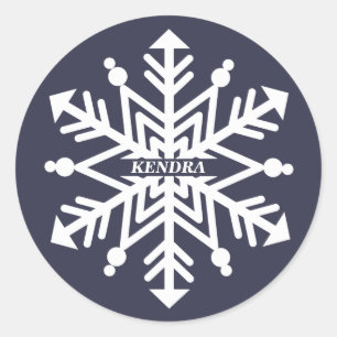 Adesivo Floco de neve personalizado com seu nome