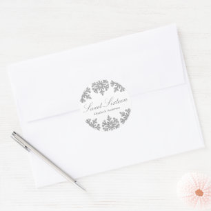 Adesivo Floco de neve prateado Winter Sweet 16