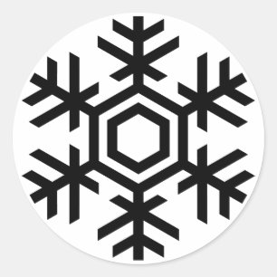 Adesivo Floco de neve preto & branco