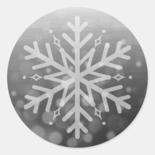 Adesivo Floco de neve preto e branco do Natal