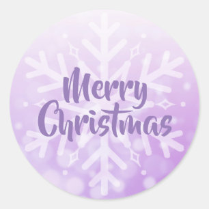 Adesivo Floco de neve roxo do Natal