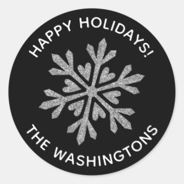 Adesivo Floco de neve simples de prata