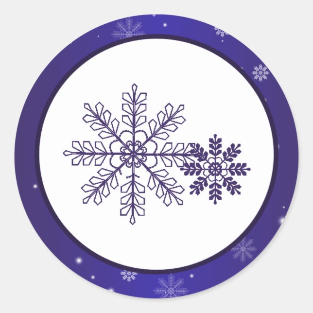 Adesivo Flocos brancos de neve de 20 - 1,5" (Frente)