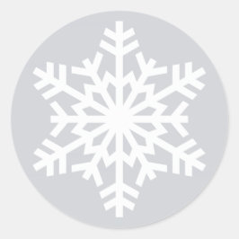 Adesivo Flocos de Envelope de Natal em Floco de Neve Branc