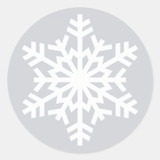 Adesivo Flocos de Envelope de Natal em Floco de Neve Branc