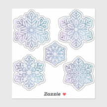 Flocos de neve Azul e Roxo opalescentes