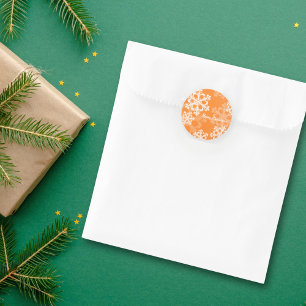 Adesivo Flocos de neve bonitos da laranja e do White