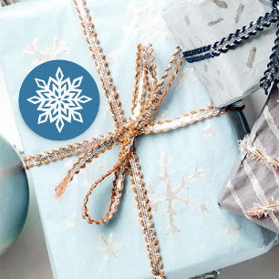Adesivo Flocos de neve brancos Azul de apphire