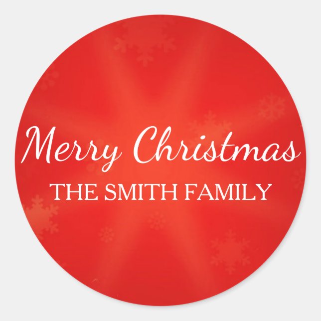 Adesivo Flocos de neve brancos e vermelhos do Natal modern (Frente)