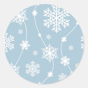 Adesivo Flocos de Neve Cinza Azul Inverno Natal