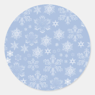 Adesivo Flocos de neve congelados (queda de neve) - Azul b