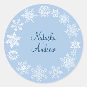 Adesivo Flocos de neve de inverno Envelope de castigo Ades