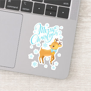 Adesivo Flocos de neve de inverno Feliz Ventilador de Nata