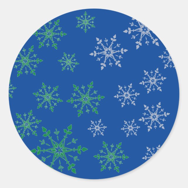 Adesivo Flocos de neve de Natal lindos à noite (Frente)