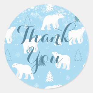 Adesivo Flocos de Neve de Urso Polar Personalizados