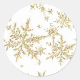 Adesivo Flocos de neve Dourados