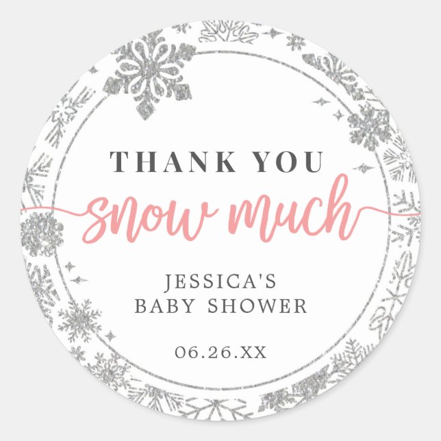 Adesivo Flocos de neve invernal Flocos de bebês Fechos de  (Frente)