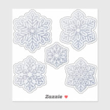 Flocos de neve Silver Glitter Azul Pálido