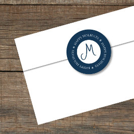 Adesivo Flocos de neve simples Feriados felizes Azul