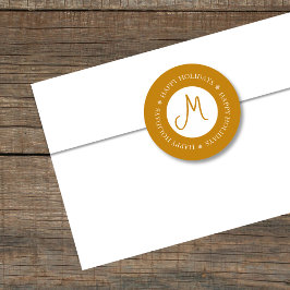 Adesivo Flocos de neve simplificados Feriados felizes Ouro