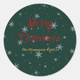 Adesivo Flocos de neve verdes no Natal