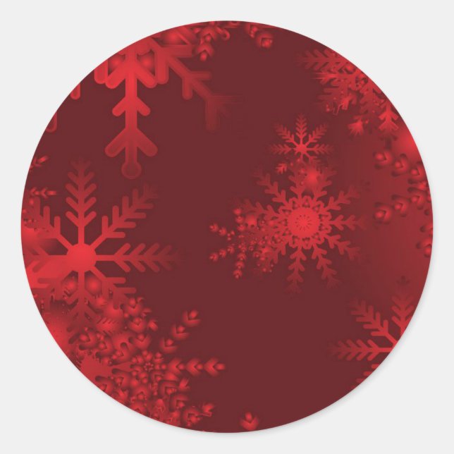 Adesivo Flocos de neve vermelhos (Frente)