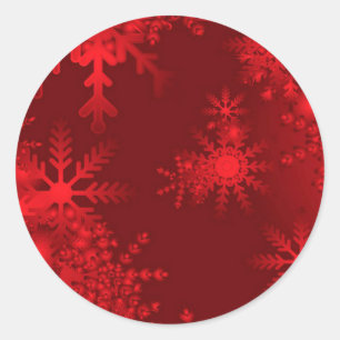 Adesivo Flocos de neve vermelhos