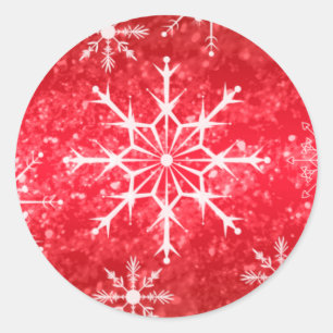 Adesivo Flocos de neve vermelhos e brancos que Wedding o
