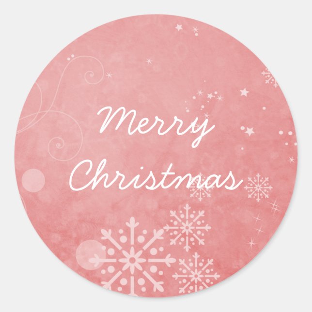 Adesivo Flocos de neve vermelhos turvos (Frente)