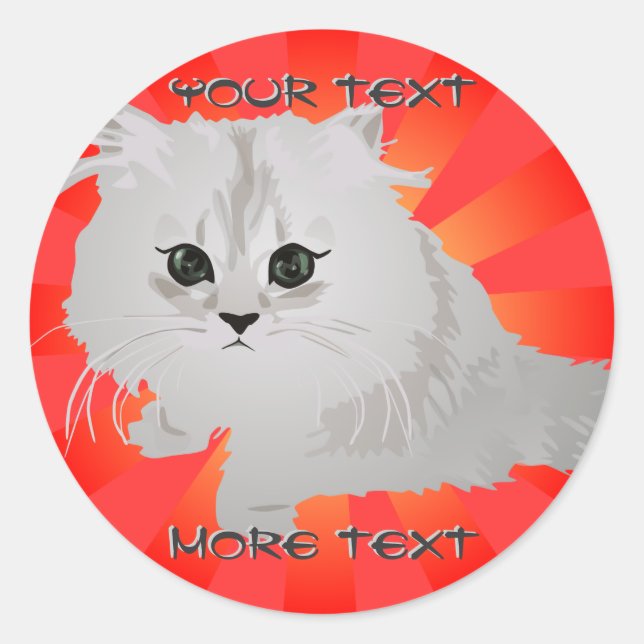 Adesivo Floffy Kitten Stickers (Frente)