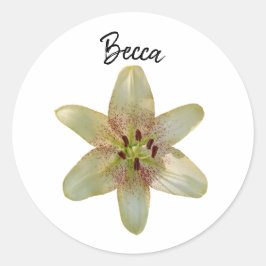 Adesivo Flor Amarelo Espetado com Flor Personalizado