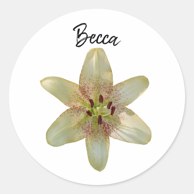 Adesivo Flor Amarelo Espetado com Flor Personalizado (Frente)