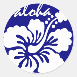 Adesivo flor azul de Havaí
