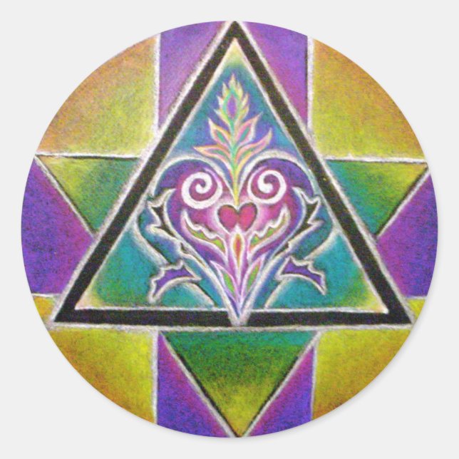 Adesivo Flor Cardíaco Mandala (Frente)