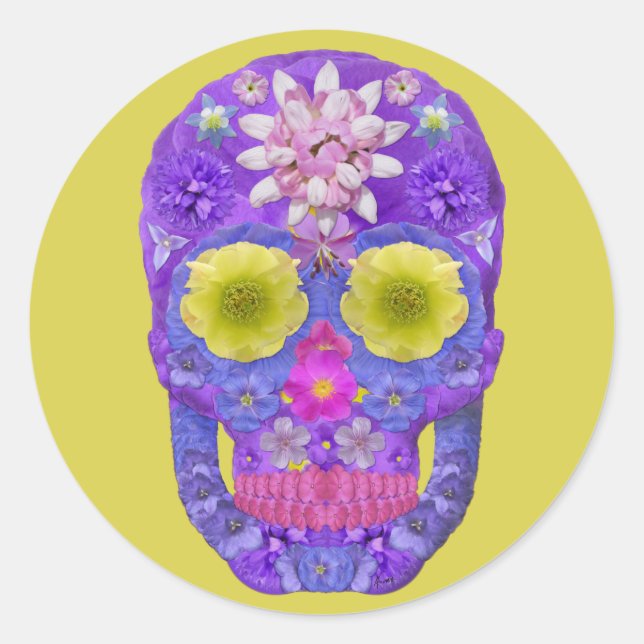 Adesivo Flor - Caveira 5 (Frente)