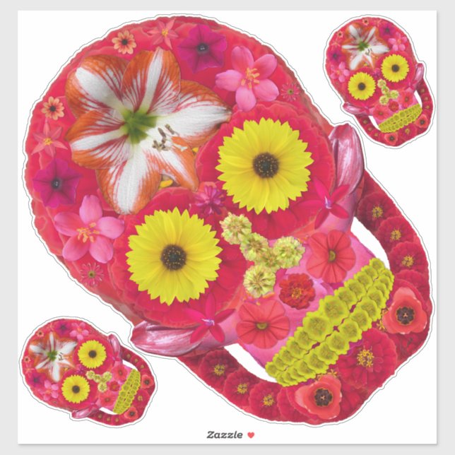 Adesivo Flor - Caveira 6 (Folha)