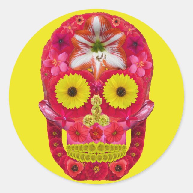 Adesivo Flor - Caveira 6 (Frente)