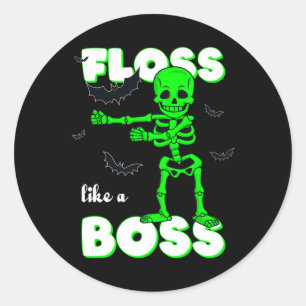 Adesivo Flor Como Um Chefe Esqueleto De Halloween Meninas