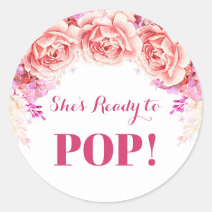 Adesivo Flor cor-de-rosa branca pronta para estalar o Tag