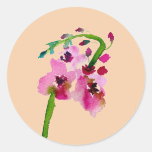 Adesivo Flor cor-de-rosa, cor-de-água, cor-de-rosa