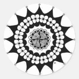 Adesivo Flor Coroa Zen Mandala
