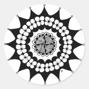 Adesivo Flor Coroa Zen Mandala