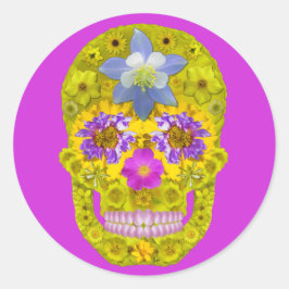 Adesivo Flor - Crânio 3