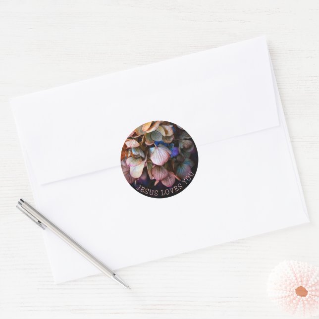 Adesivo Flor Cristã Jesus Te Ama (Envelope)