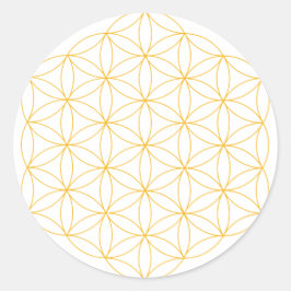 Adesivo Flor da Linha Dourada de Vida