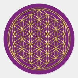 Adesivo Flor da Vida / Blume des Lebens - brilhante ouro